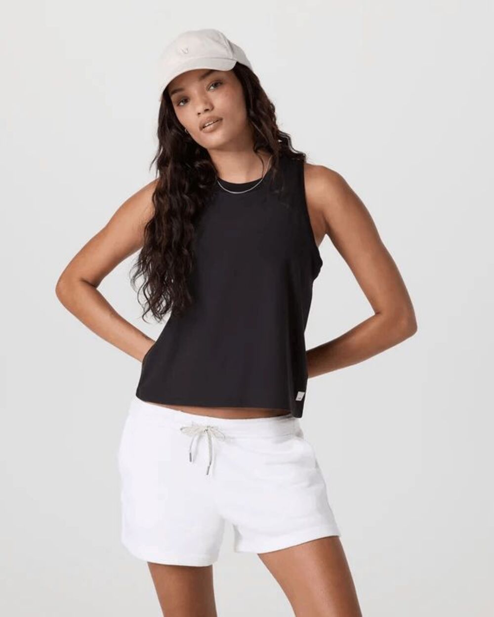 Vuori Black Energy Sleeveless High Neck Cropped Crop Tank Top Women's Size Small